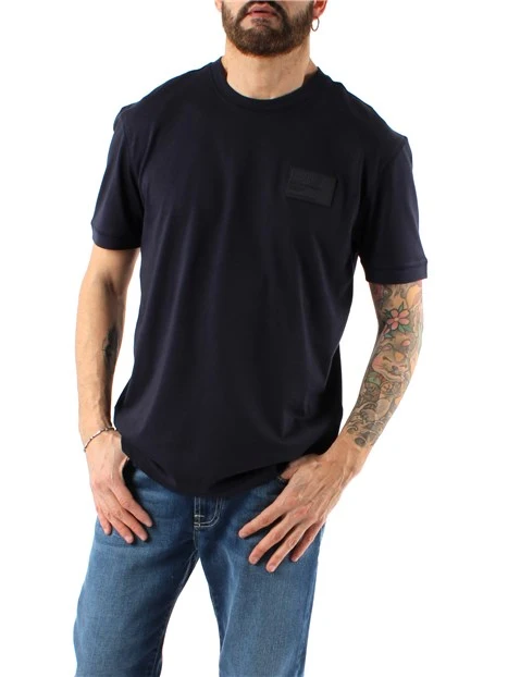 T-SHIRT MANICA CORTA CORE IDENTITY IN JERSEY DI COTONE UOMO BLU