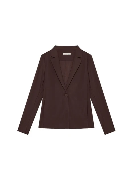 GIACCA BLAZER MONOPETTO FLUIDA DONNA MARRONE