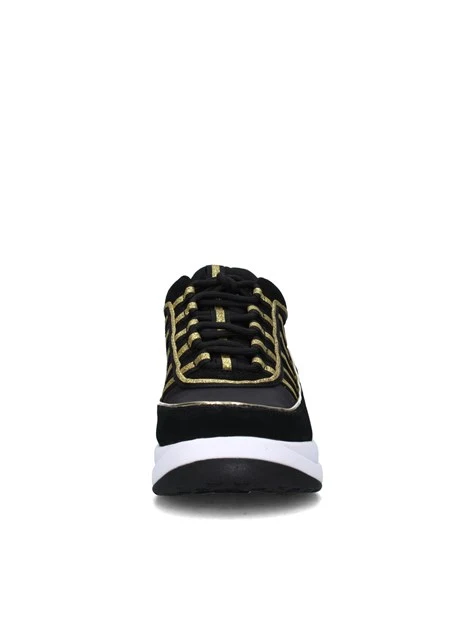 SNEAKERS PLATFORM UP DONNA NERO ORO