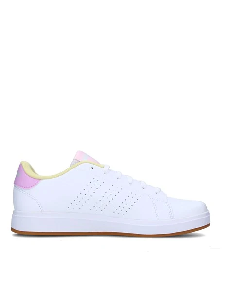 SNEAKERS BASSE ADVANTAGE BASE 2.0 DONNA BIANCO ROSA GIALLO