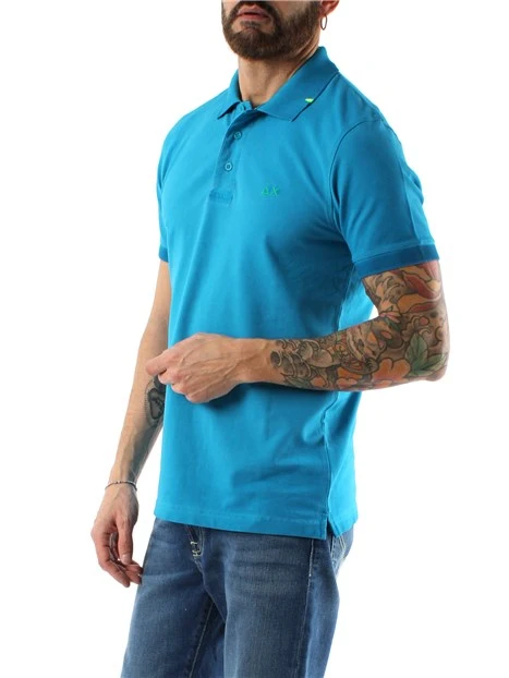 POLO MANICA CORTA SPECIAL DYED BEACH UOMO AZZURRO