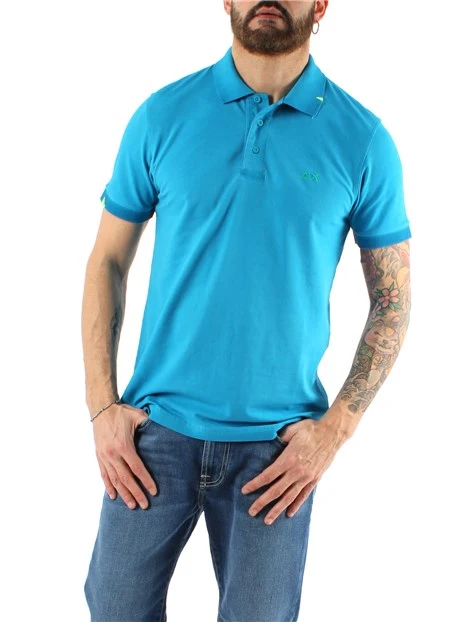 POLO MANICA CORTA SPECIAL DYED BEACH UOMO AZZURRO