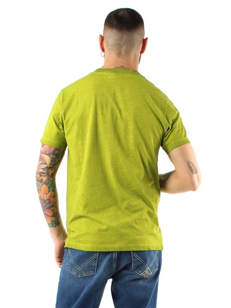 T-SHIRT MANICA CORTA SPECIAL DYED BEACH UOMO VERDE