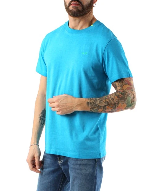 T-SHIRT MANICA CORTA SPECIAL DYED BEACH UOMO AZZURRO