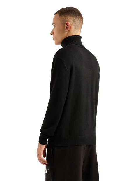 MAGLIA DOLCEVITA IN MISTO LANA UOMO NERO