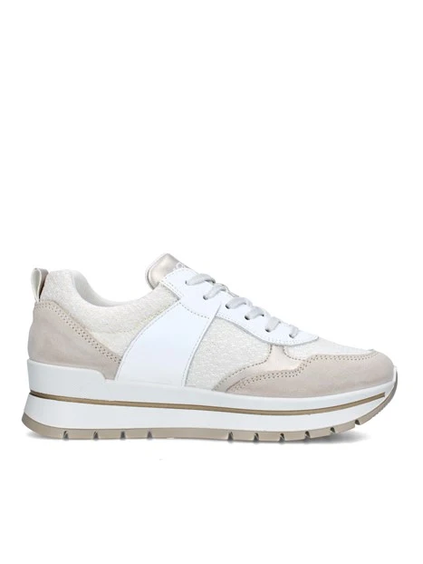 SNEAKERS PLATFORM 7660511 DONNA BEIGE BIANCO