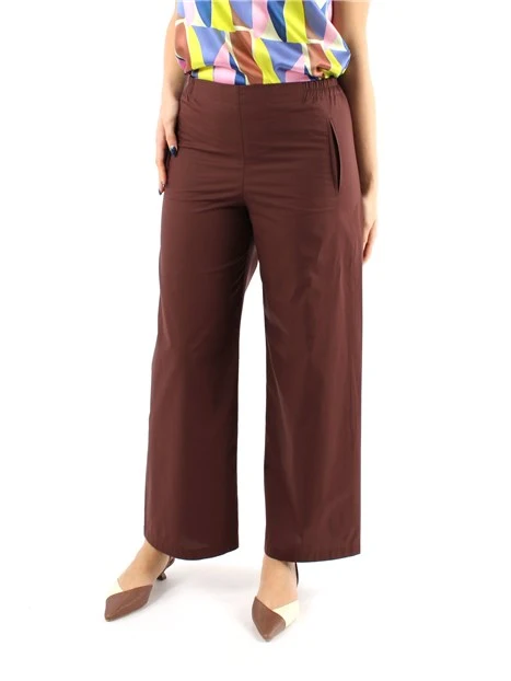 PANTALONI PALAZZO BOJAN DONNA MARRONE