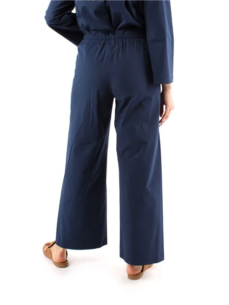 PANTALONI PALAZZO BOJAN IN COTONE DONNA BLU