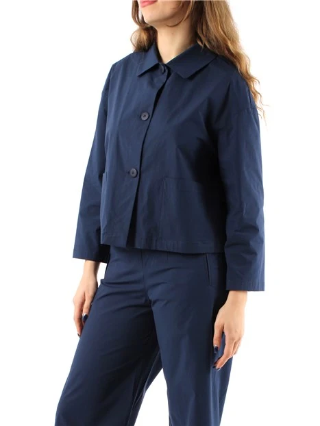 GIACCA CORTA BOXY DONNA BLU