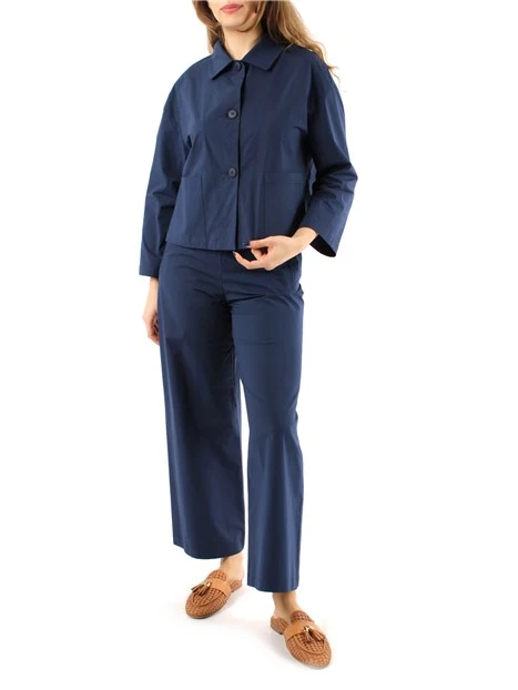 GIACCA CORTA BOXY DONNA BLU