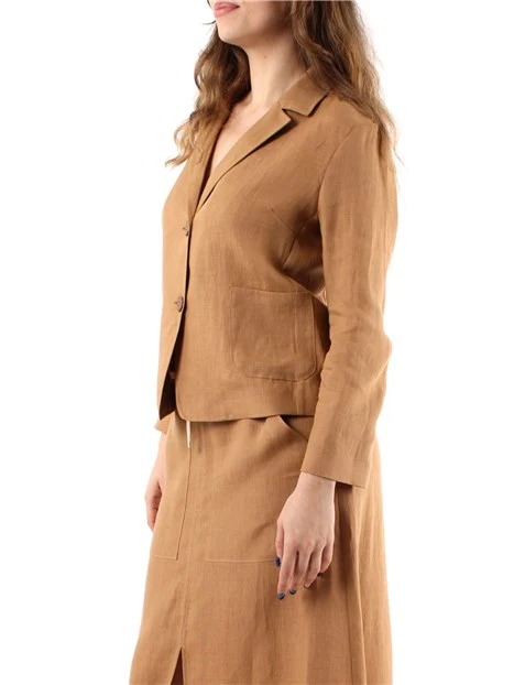 GIACCA BLAZER CON TASCHINI DONNA BEIGE