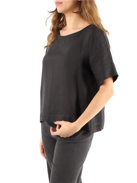 BLUSA IN PURO LINO DONNA GRIGIO