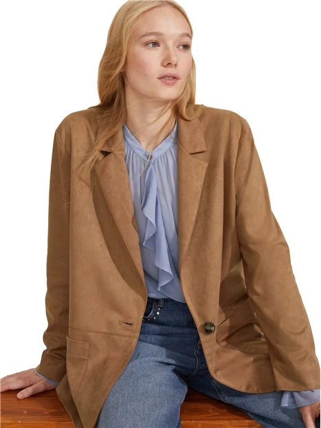 GIACCA BLAZER IN JERSEY DONNA MARRONE