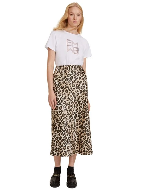 GONNA LUNGA CON STAMPA ANIMALIER DONNA BEIGE