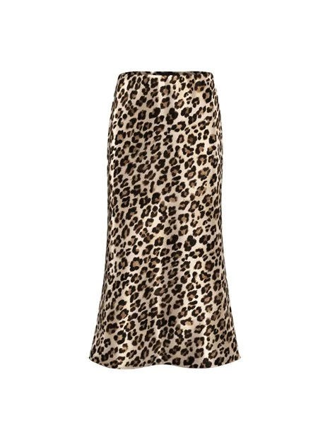 GONNA LUNGA CON STAMPA ANIMALIER DONNA BEIGE