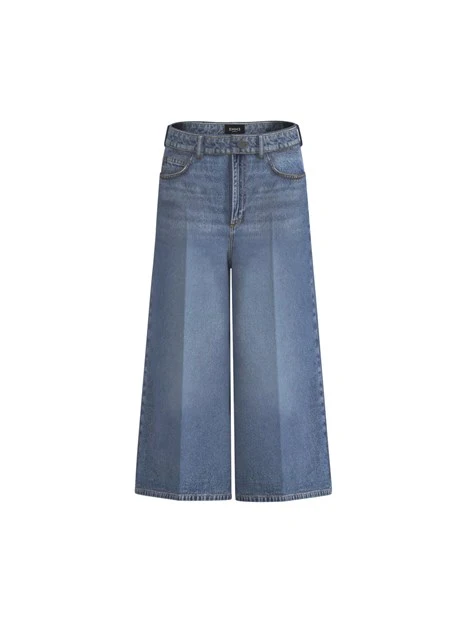 JEANS CROPPED CULOTTE DONNA BLU